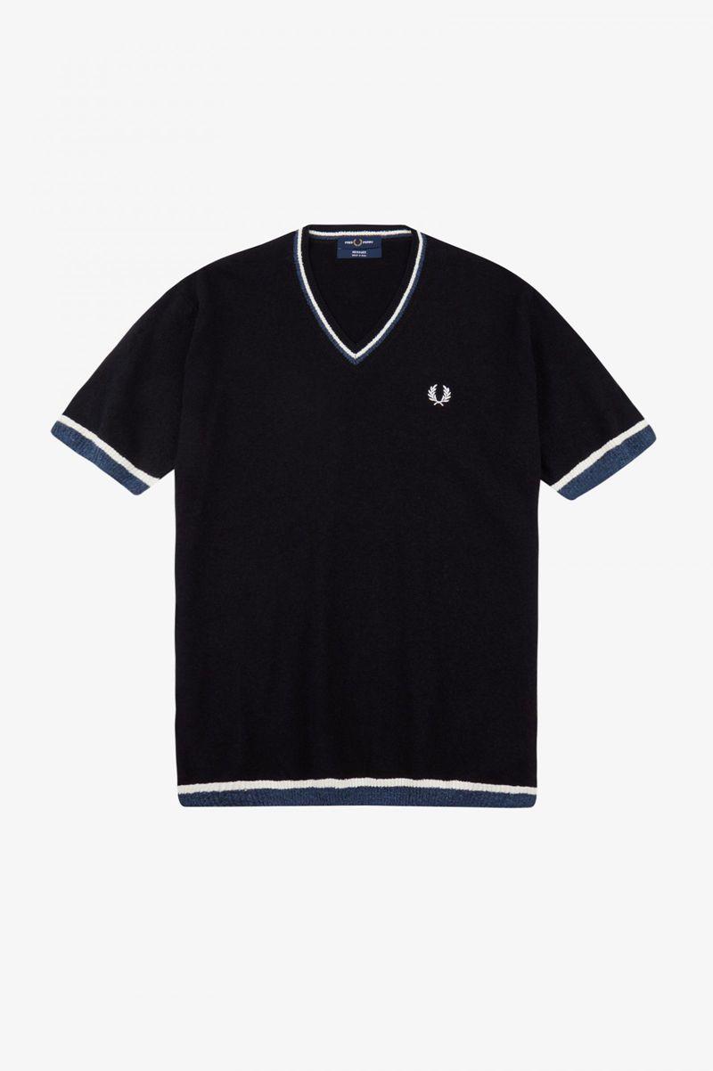 Black Fred Perry K3800 Men\'s Knitwear | PH 1305AHKP